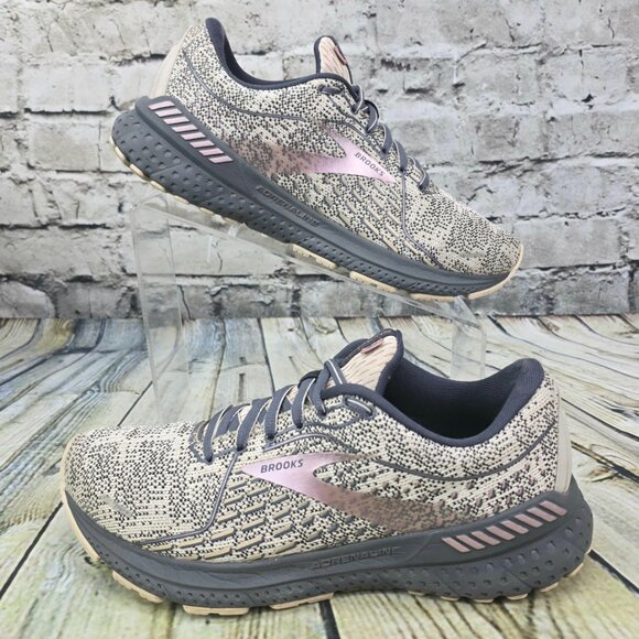 Brooks Adrenaline 21 Womens Size 8.5 B (Medium) Running Shoes Gray Pink Sneakers - Picture 2 of 9